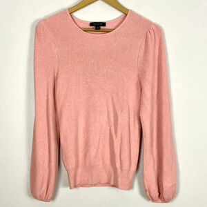 Ann Taylor Pink Balloon Sleeve Sweater
